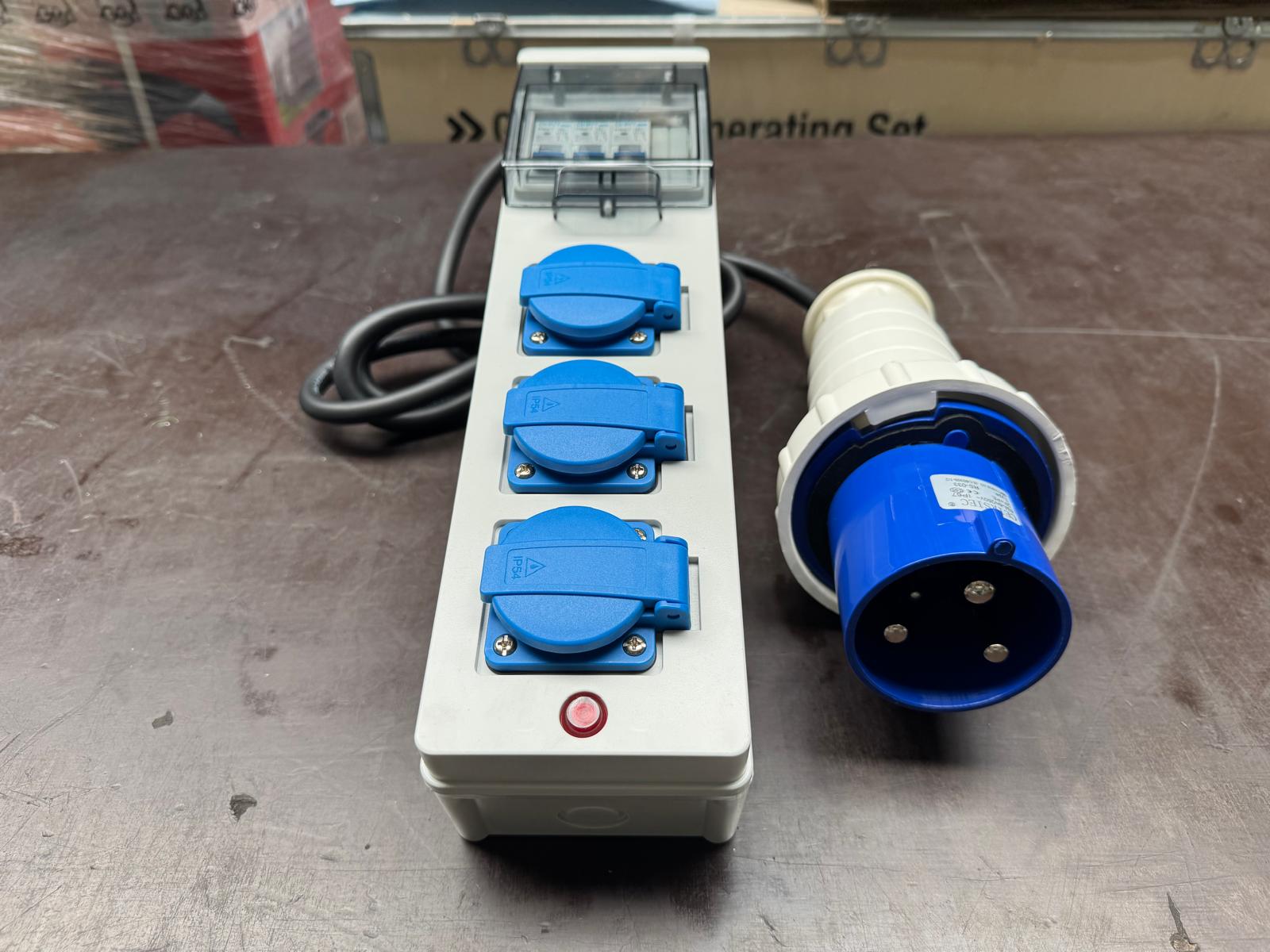 Adapter Verteiler 230V 63A mit Kabel für ITC POWER Hyundai Kompak Energy Stromaggregate 
