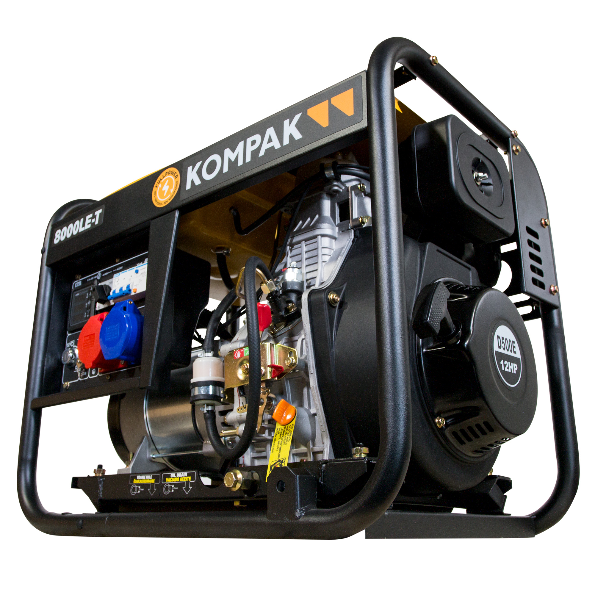 PRO-KOMPAK Full Power 8kVA Diesel 8000LE-T 230&400 V Stromaggregat Stromerzeuger