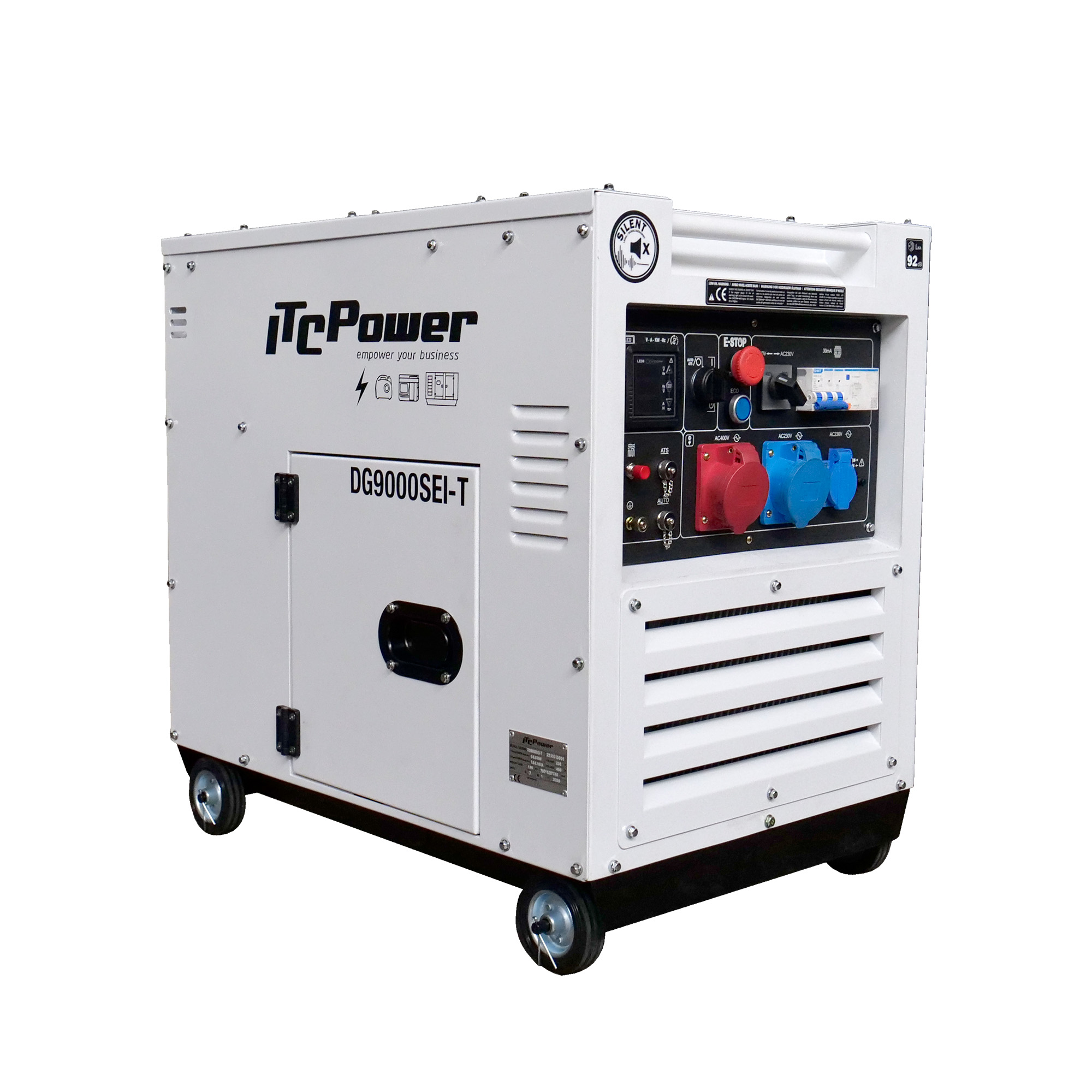 ITC POWER 8,1 kVA 400 V Diesel-Inverter Stromaggregat DG9000SEi-T
