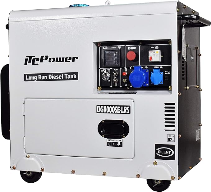 ITC POWER 6300 Watt Diesel DG8000SE-LRS Stromaggregat Stromerzeuger 