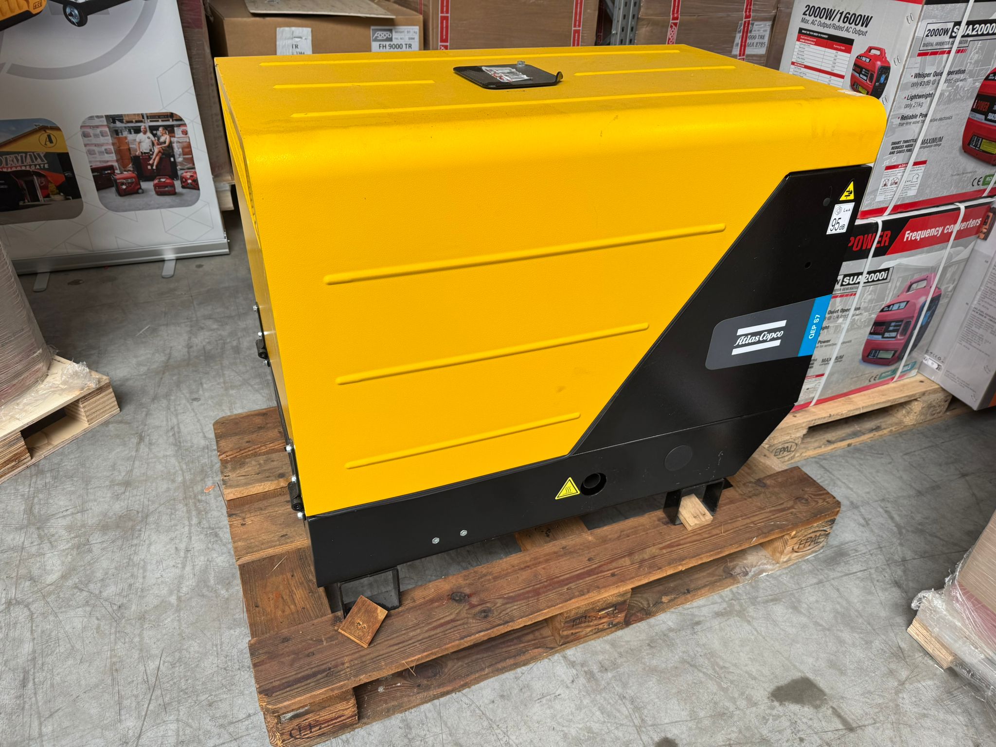 [OUTLET#484] 6,9kVA Atlas Copco Diesel Stromaggregat QEP S7 230 & 400 V 