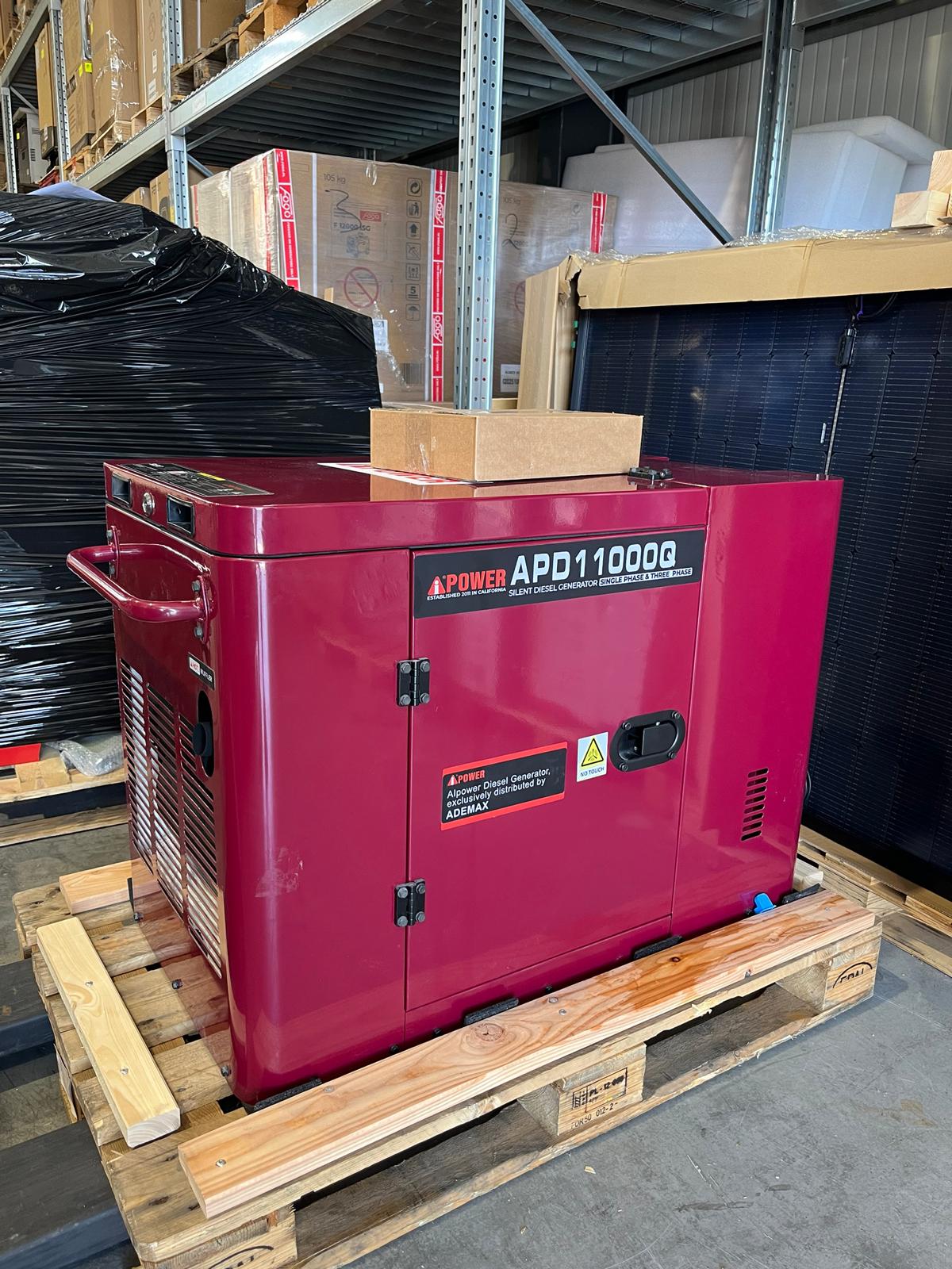 [OUTLET#663] Ai Power 9 kVA Diesel APD11000Q inkl. ATS Box, Wartungsset und Erstinbetriebnahme ADEMAX Edition 230&400V