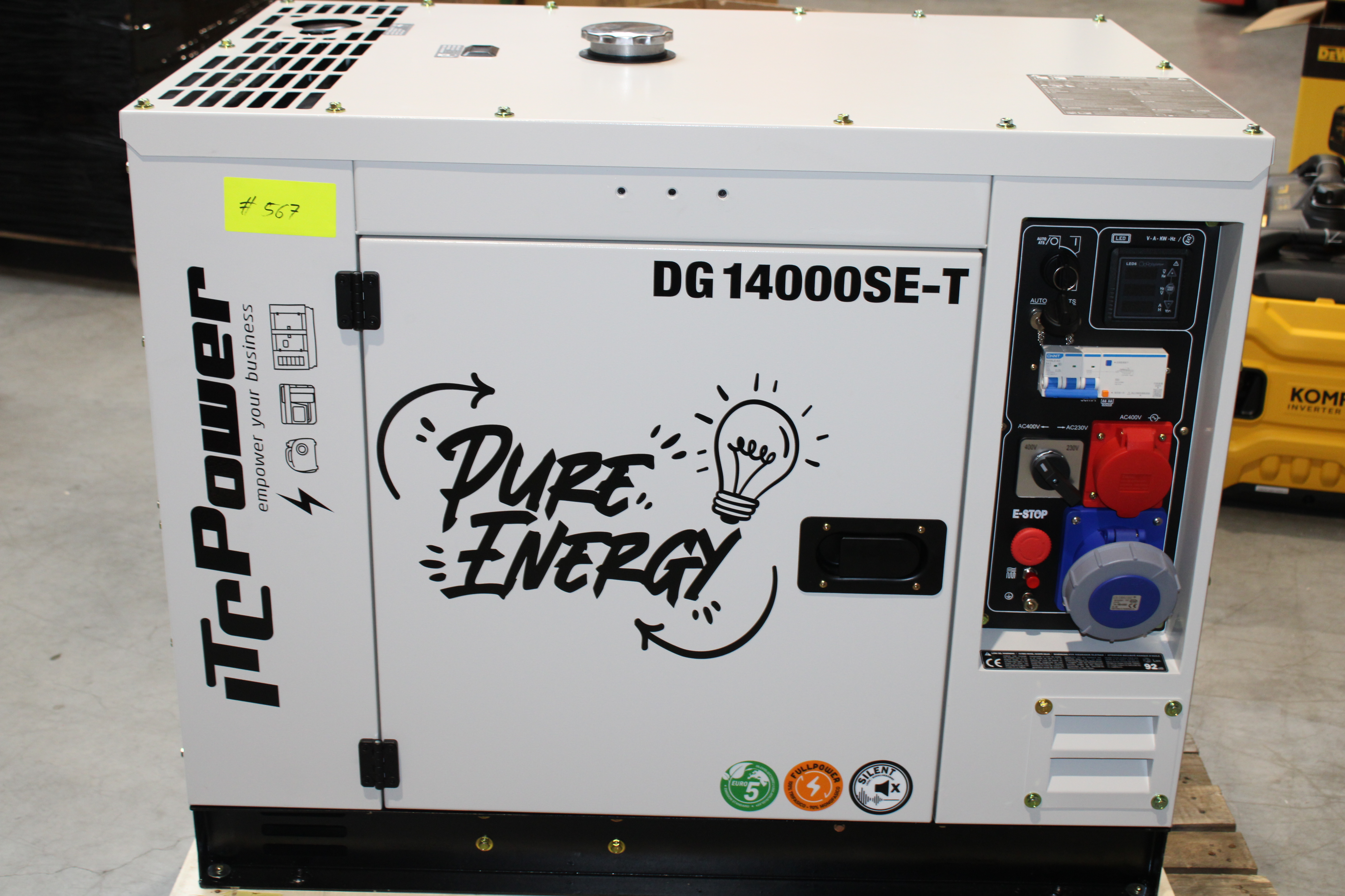 [OUTLET#567] ITC Power 13,8 kVA Diesel DG14000SE-T Stromerzeuger Stromaggregat