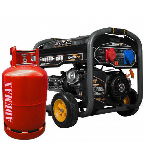 KOMPAK 10 kVA Gas & Benzin K10000TE-T-DF Stromerzeuger Stromaggregat KOMPAK 10 kVA Gas & Benzin K10000TE-T-DF Stromerzeuger Stromaggregat