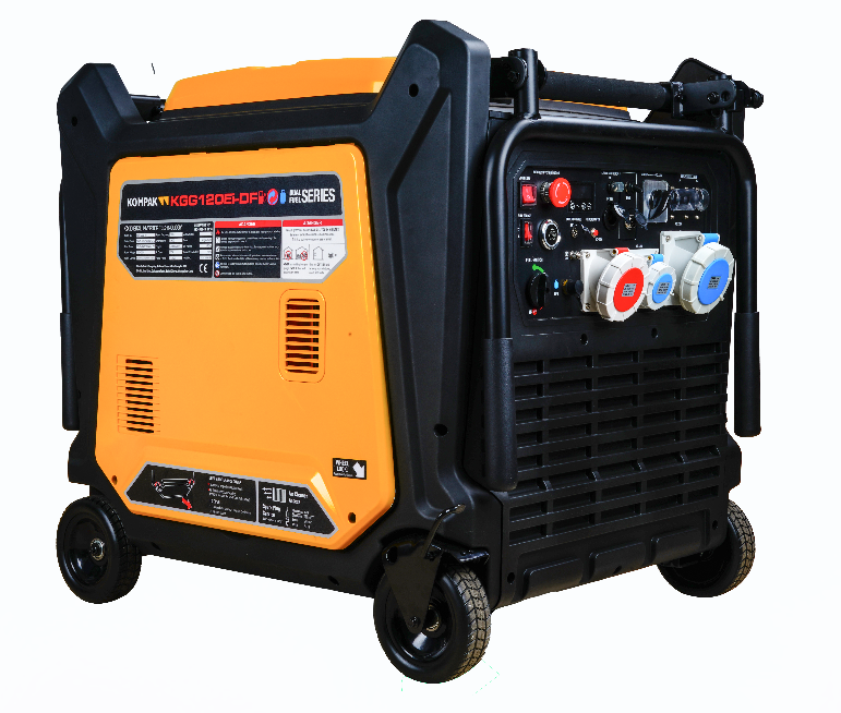 16 kVA 400 V Gas & Benzin KGG120Ei-DF Inverter Stromaggregat Kompak