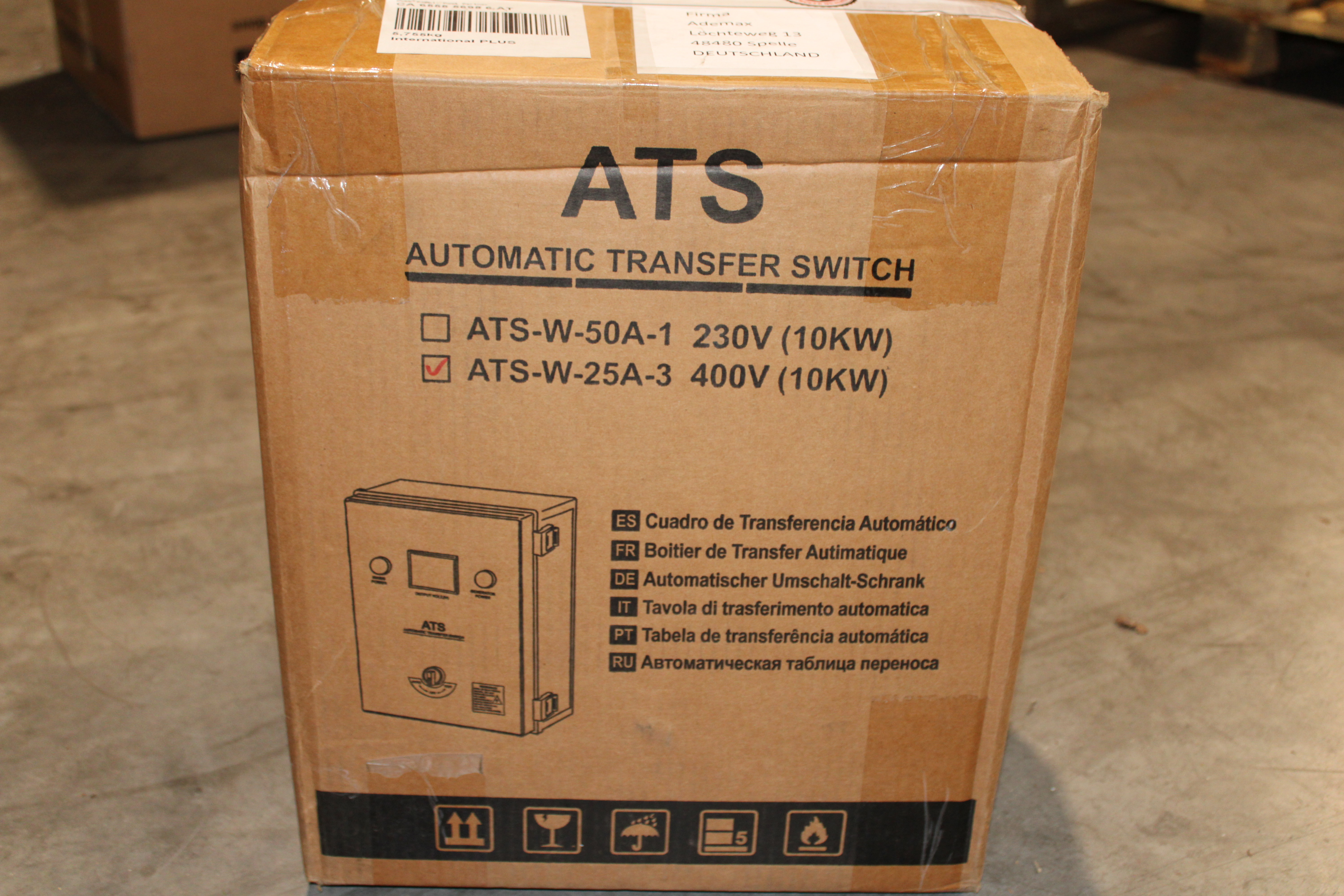 [OUTLET#517] ATS BOX 25A für HYUNDAI & ITC POWER & KOMPAK & WAGNER & B+D Diesel Stromaggregate 400V