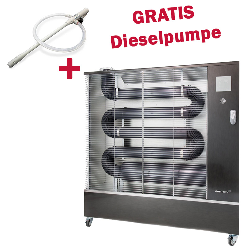 AIRREX AH-800i Diesel Infrarot-Heizgerät 2000m³ + Dieselpumpe GRATIS