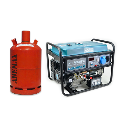K&S Gas- und Benzin-Stromaggregat 5.500 Watt KS7000EG Dual Fuel K&S Gas- und Benzin-Stromaggregat 5.500 Watt KS7000EG Dual Fuel