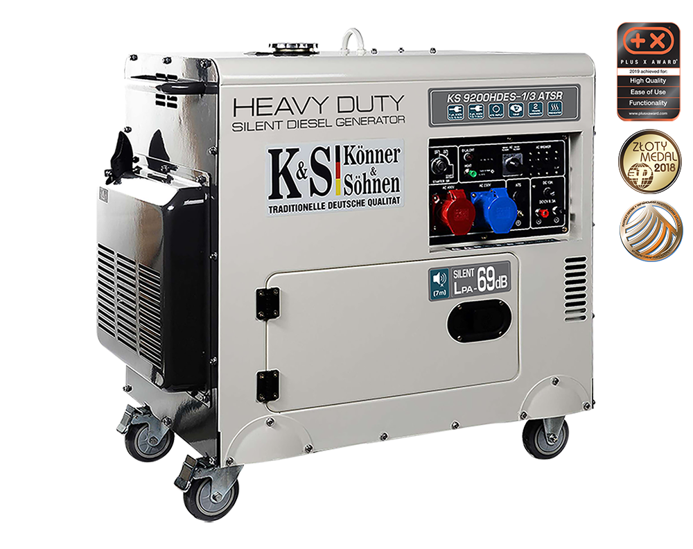 [BUNDLE] K&S 7,5 KW Diesel KS9200HDES-1/3 ATSR Stromaggregat + ATS Box 63HD