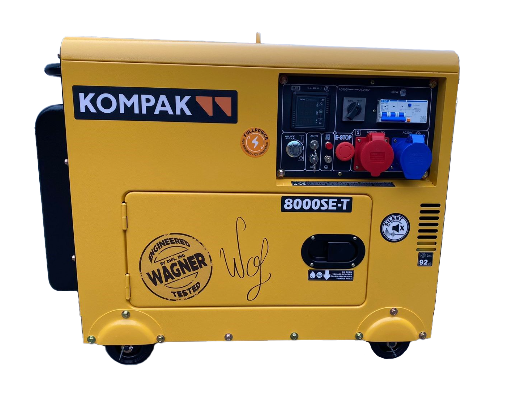 KOMPAK WAGNER Full Power 8 kVA Diesel 230&400V KW8000SE-T Stromaggregat KOMPAK WAGNER Full Power 8 kVA Diesel 230&400V KW8000SE-T Stromaggregat