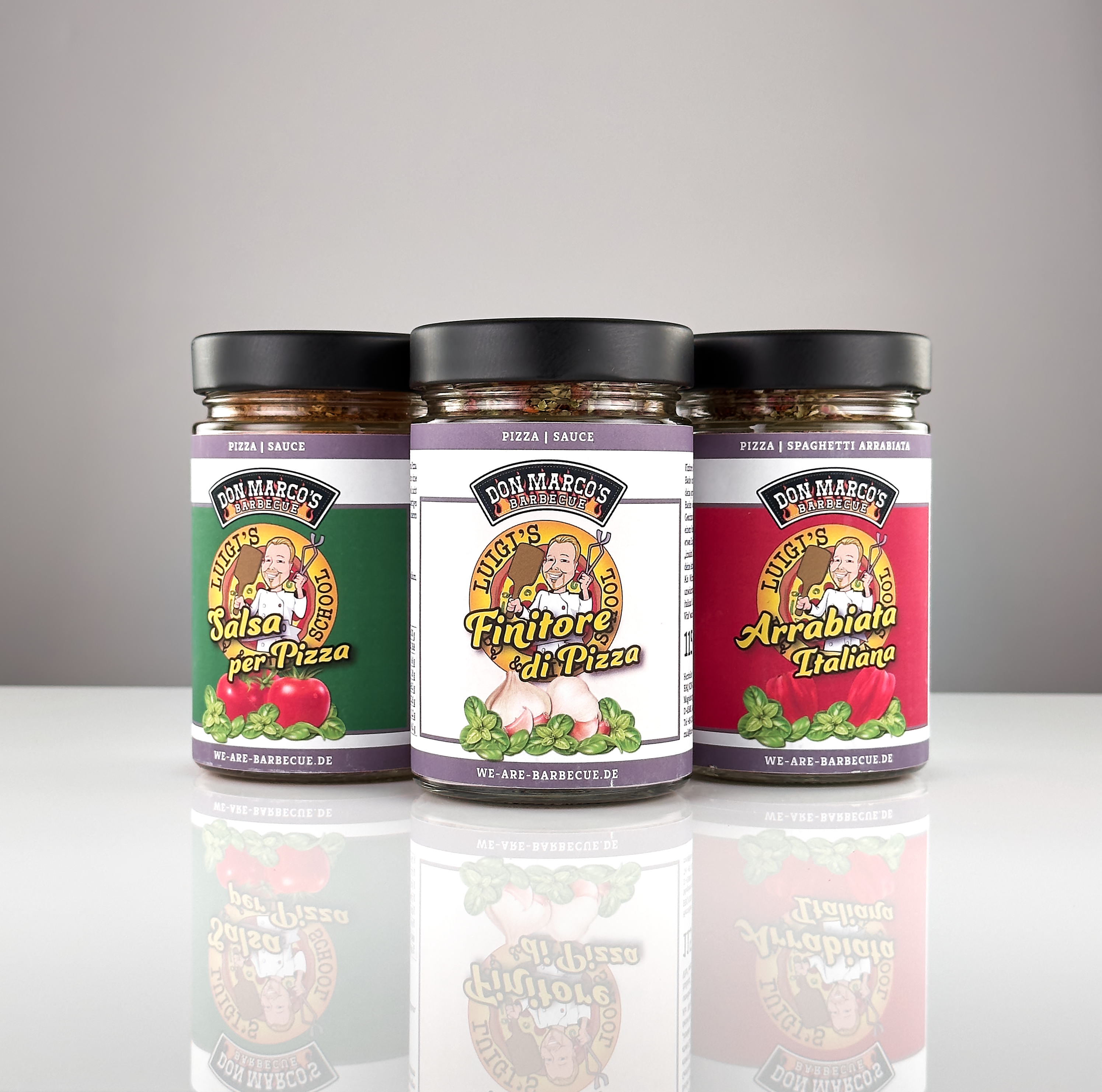 Luigi's Premium Gewürzmischung 3er Set, Signature Serie von Don Marcos BBQ für Pizza, Pasta, Soßen und Co.