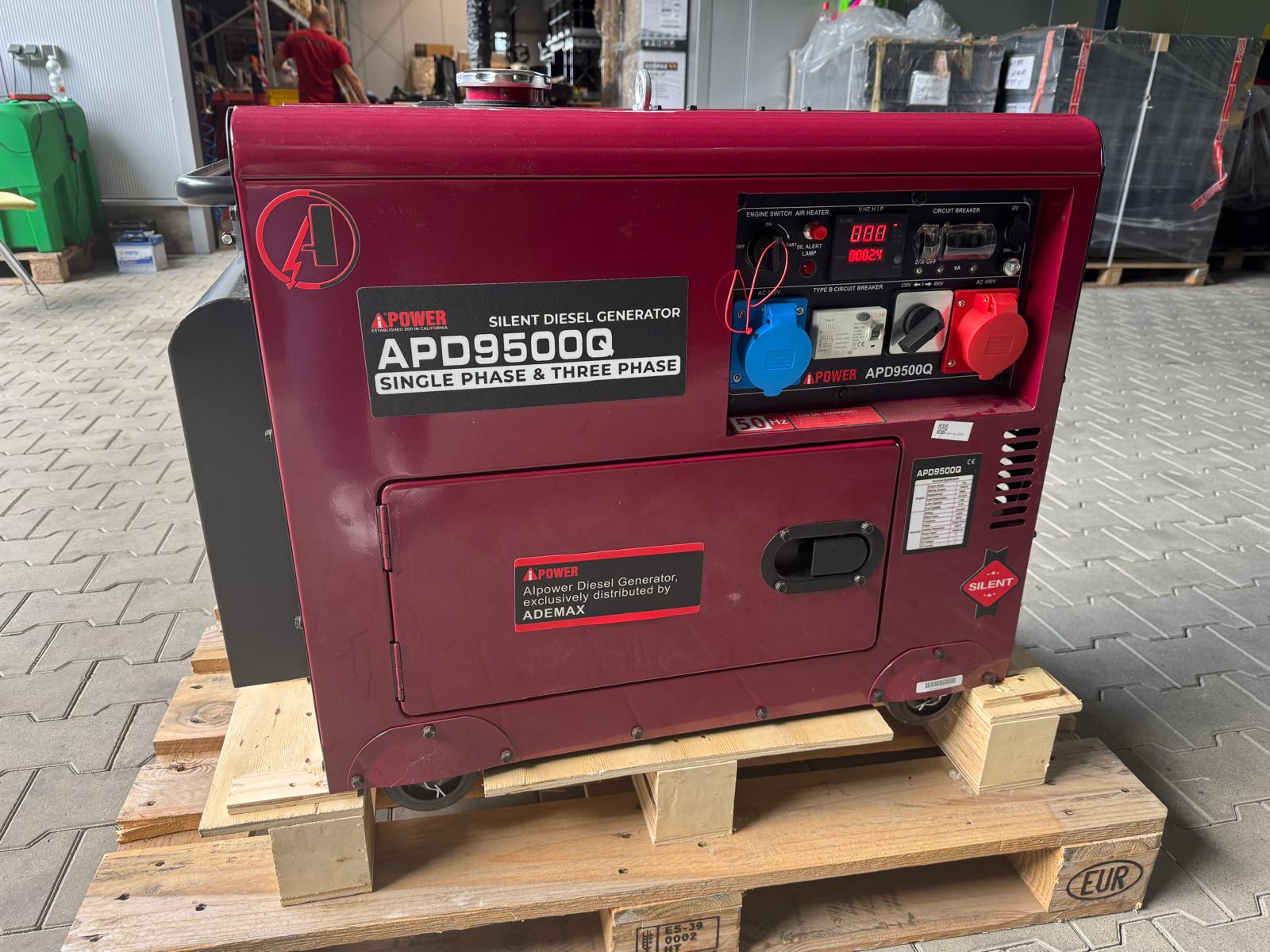 [OUTLET#491] Ai Power 8 kVA Diesel mit GRATIS ATS-Box & Wartungsset APD9500Q ADEMAX Edition 230&400V Stromaggregat