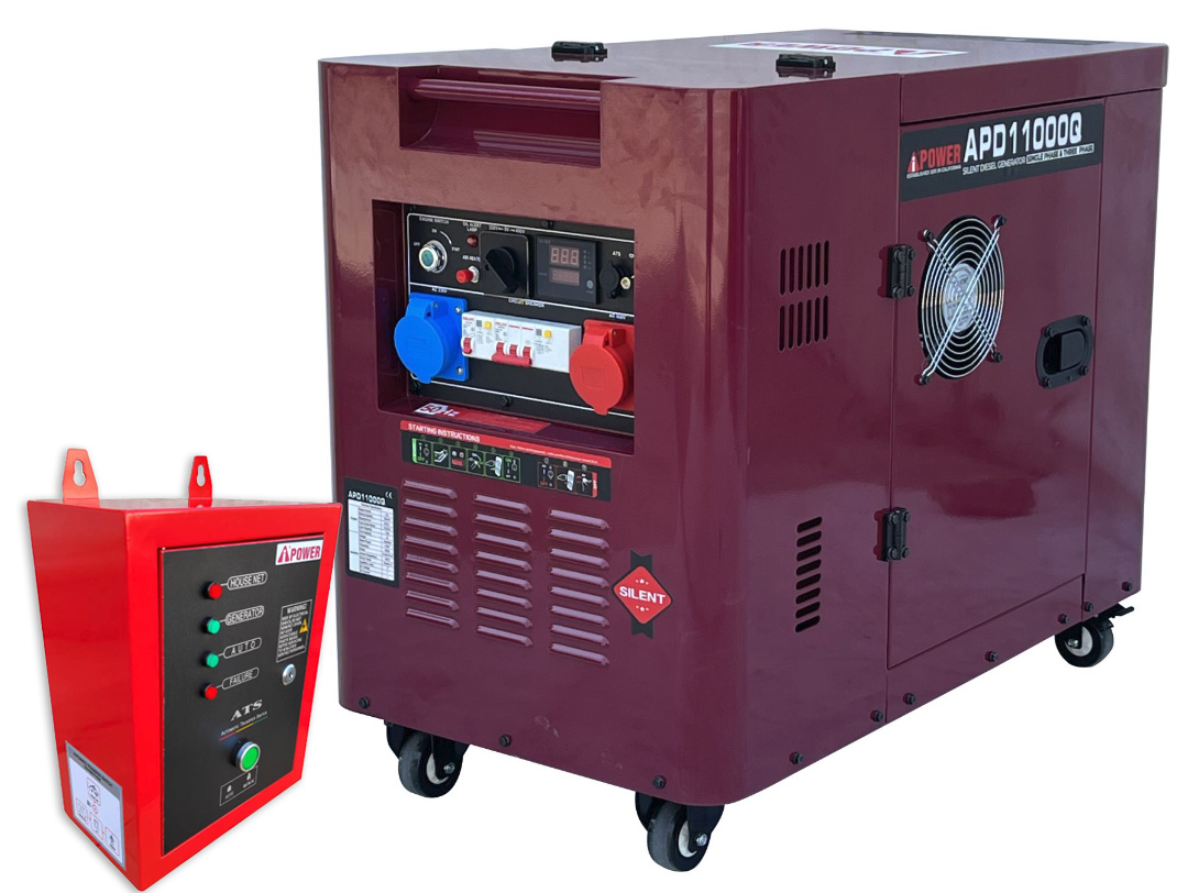 Ai Power 9 kVA Diesel APD11000Q ADEMAX Edition 230 & 400 V mit GRATIS ATS Box Ai Power 9 kVA Diesel APD11000Q ADEMAX Edition 230 & 400 V mit GRATIS ATS Box
