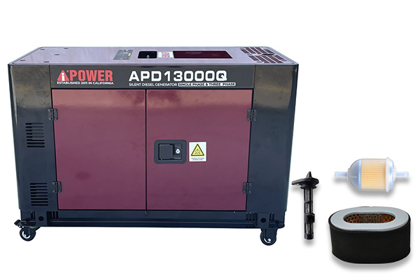 Ai Power 13 kVA Diesel mit GRATIS Wartungsset APD13000Q ADEMAX Edition 230&400V Stromaggregat Stromerzeuger