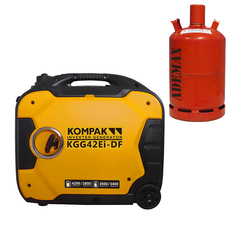 KOMPAK Inverter 4200 Watt Gas & Benzin Dual Fuel KGG42Ei-DF Stromaggregat KOMPAK Inverter 4200 Watt Gas & Benzin Dual Fuel KGG42Ei-DF Stromaggregat