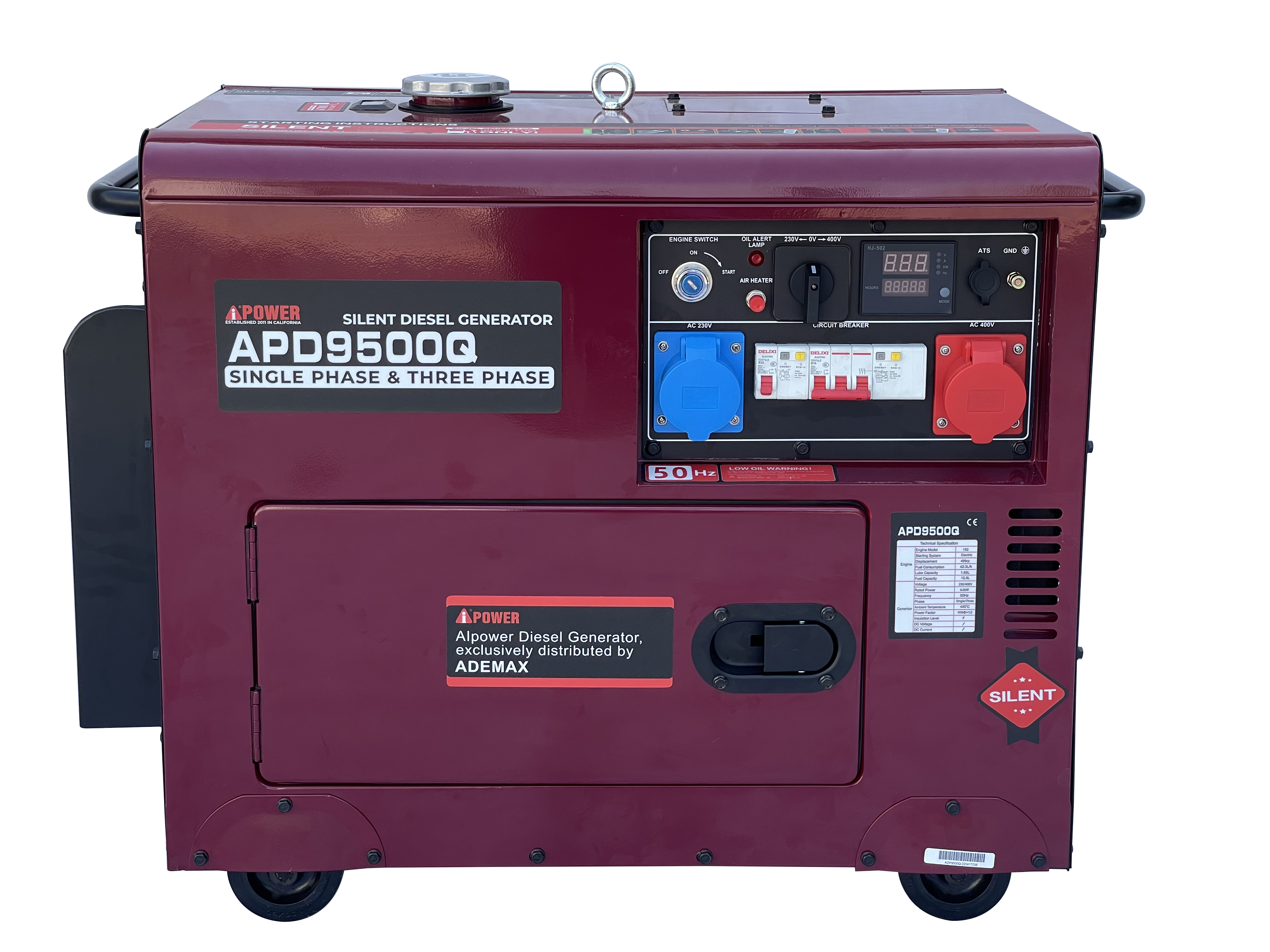Ai Power 8 kVA Diesel APD9500Q ADEMAX Edition 230&400V Stromaggregat Stromerzeuger