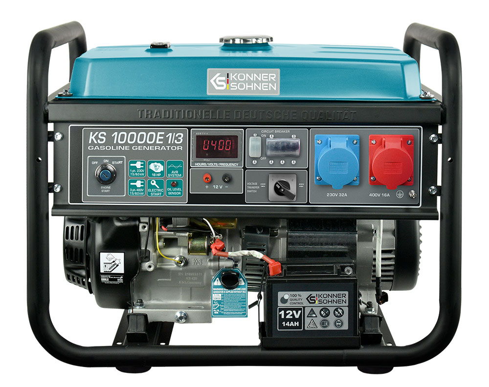 Benzin K&S Generator Stromaggregat  KS10000E 1/3 mit VTS-System