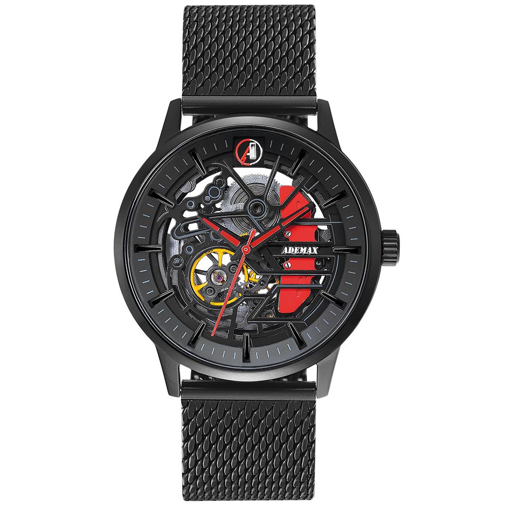 Limited Edition Ademax Herren Uhr von Pierre Lannier in Schwarz mit Milamaise- und Lederarmband Limited Edition Ademax Herren Uhr von Pierre Lannier in Schwarz mit Milamaise- und Lederarmband