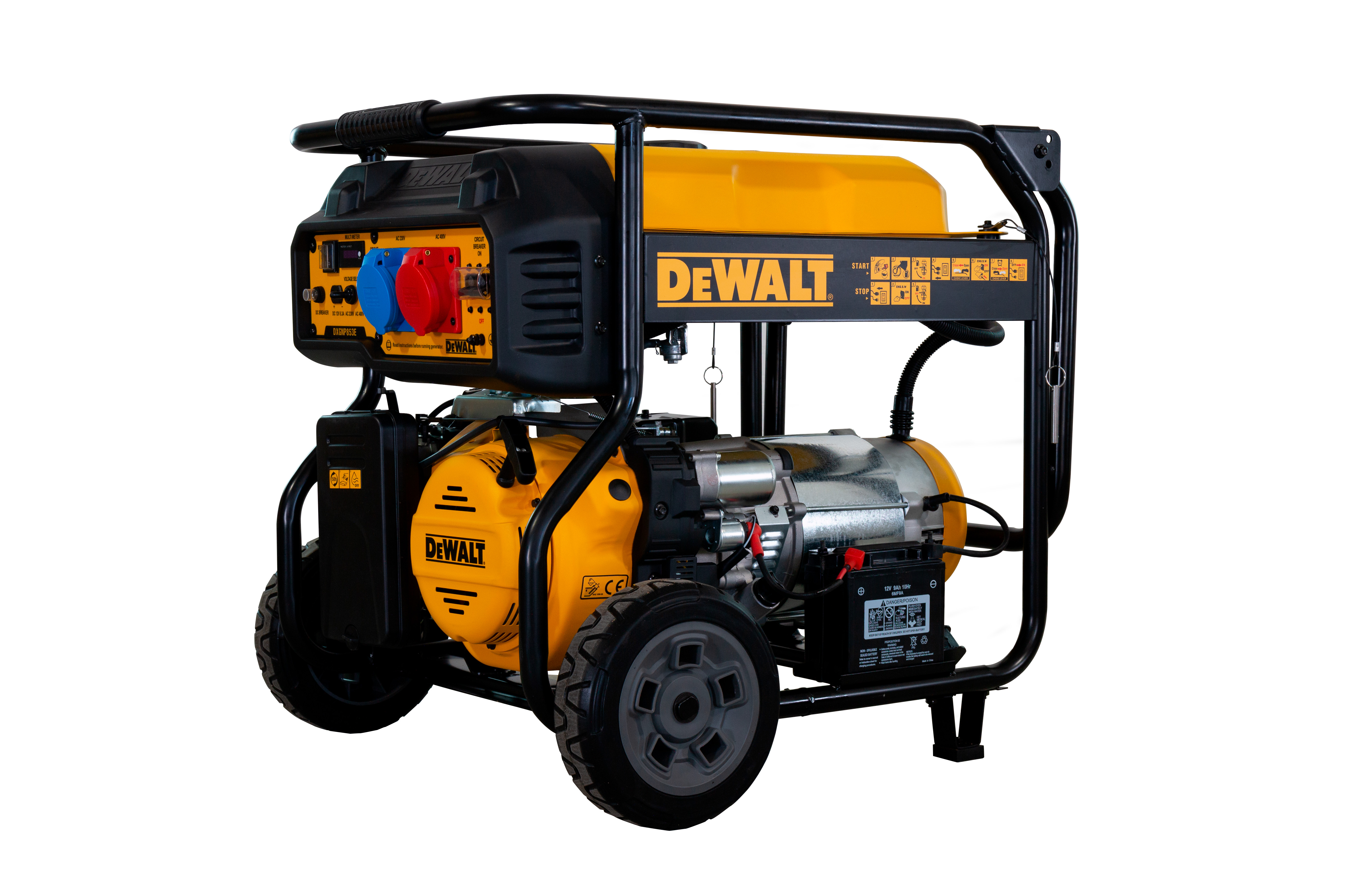 DeWalt Stromerzeuger 10,6 kVA Benziner DXGNP853E Stromaggregat 230 V & 400 V DeWalt Stromerzeuger 10,6 kVA Benziner DXGNP853E Stromaggregat 230 V & 400 V