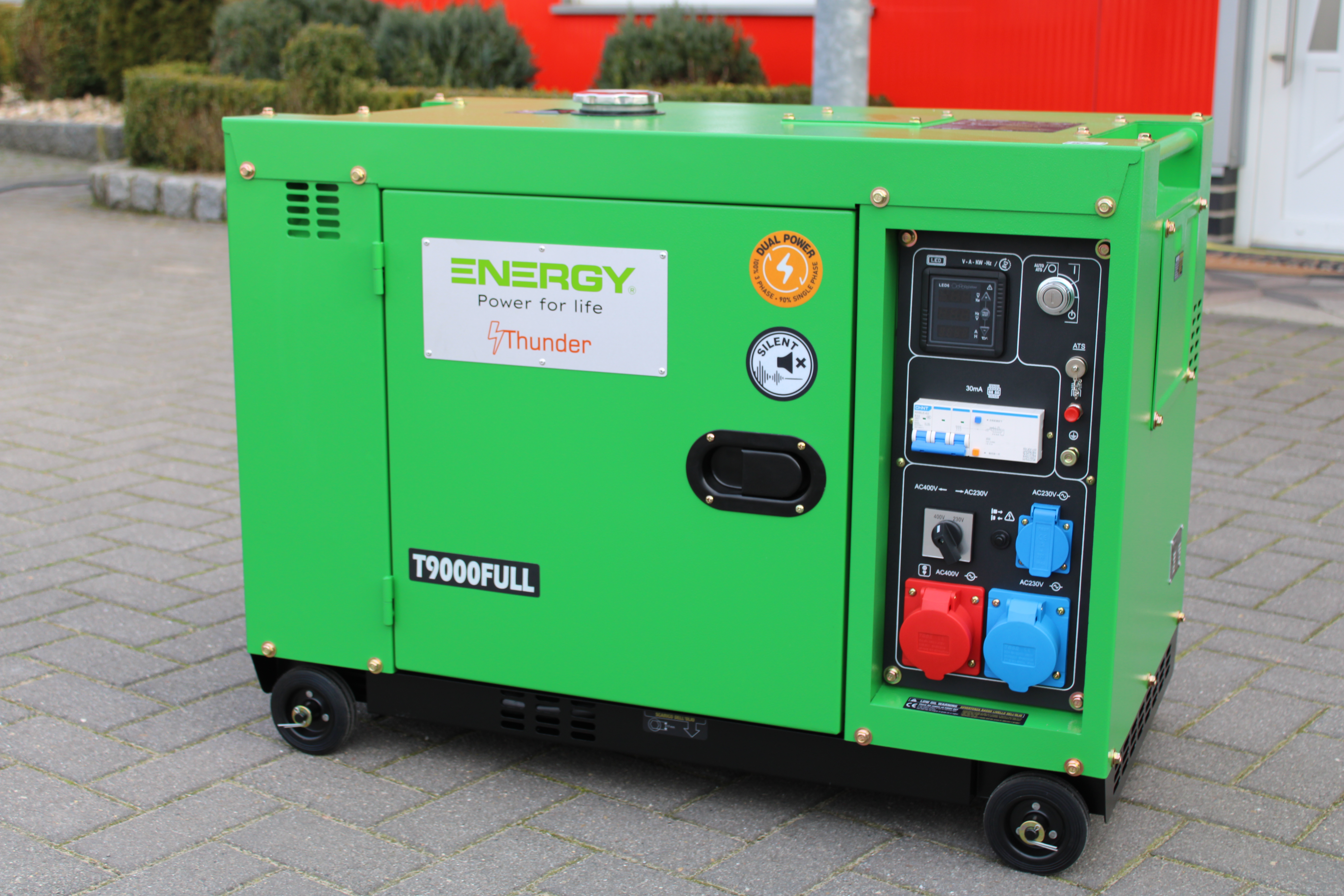 Stromgenerator von ENERGY, 9 kVA Diesel Generator mit 230 V & 400 V, T9000FULL