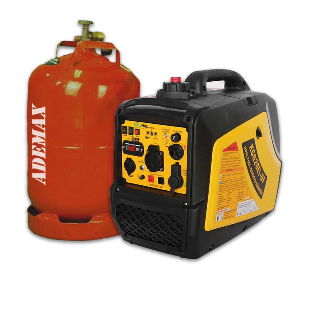 KOMPAK Inverter 2.300W Gas & Benzin KGG20Ei-DF Dual Fuel Stromerzeuger 230V KOMPAK Inverter 2.300W Gas & Benzin KGG20Ei-DF Dual Fuel Stromerzeuger 230V
