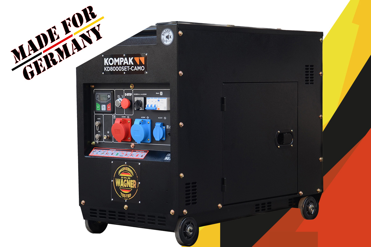 8kVA Diesel KD8000SET-CAMO-B Stromerzeuger Stromaggregat 25 L Tank 8kVA Diesel KD8000SET-CAMO-B Stromerzeuger Stromaggregat 25 L Tank