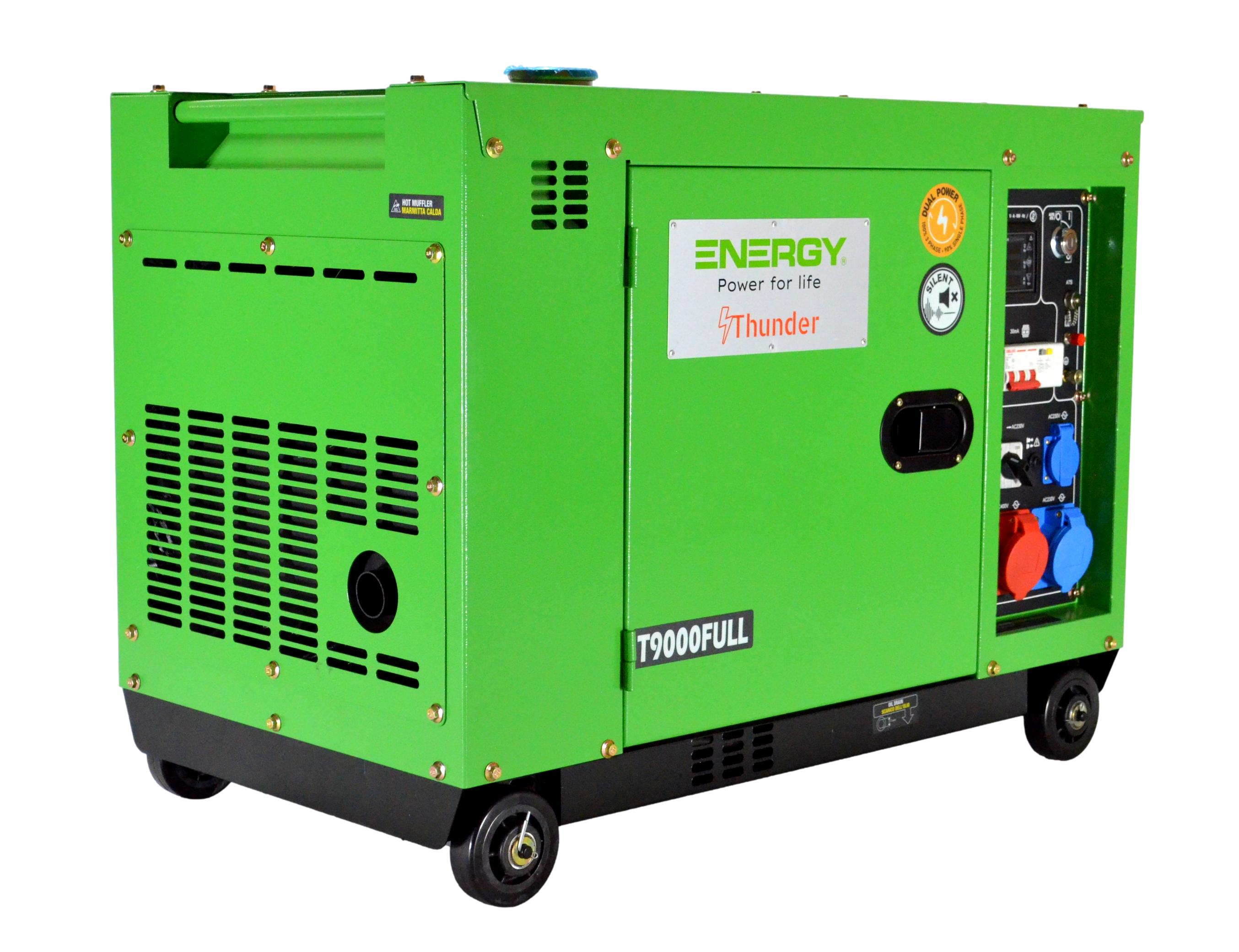 9 kvA Diesel NOT-STROMAGGREGAT STROMERZEUGER LEISE ENERGY