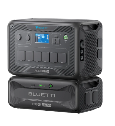 [BUNDLE] BLUETTI AC300 [3000 W] Erweiterbare Power Station USV + BLUETTI B300K [2764,8 Wh] Erweiterungsbatterie 