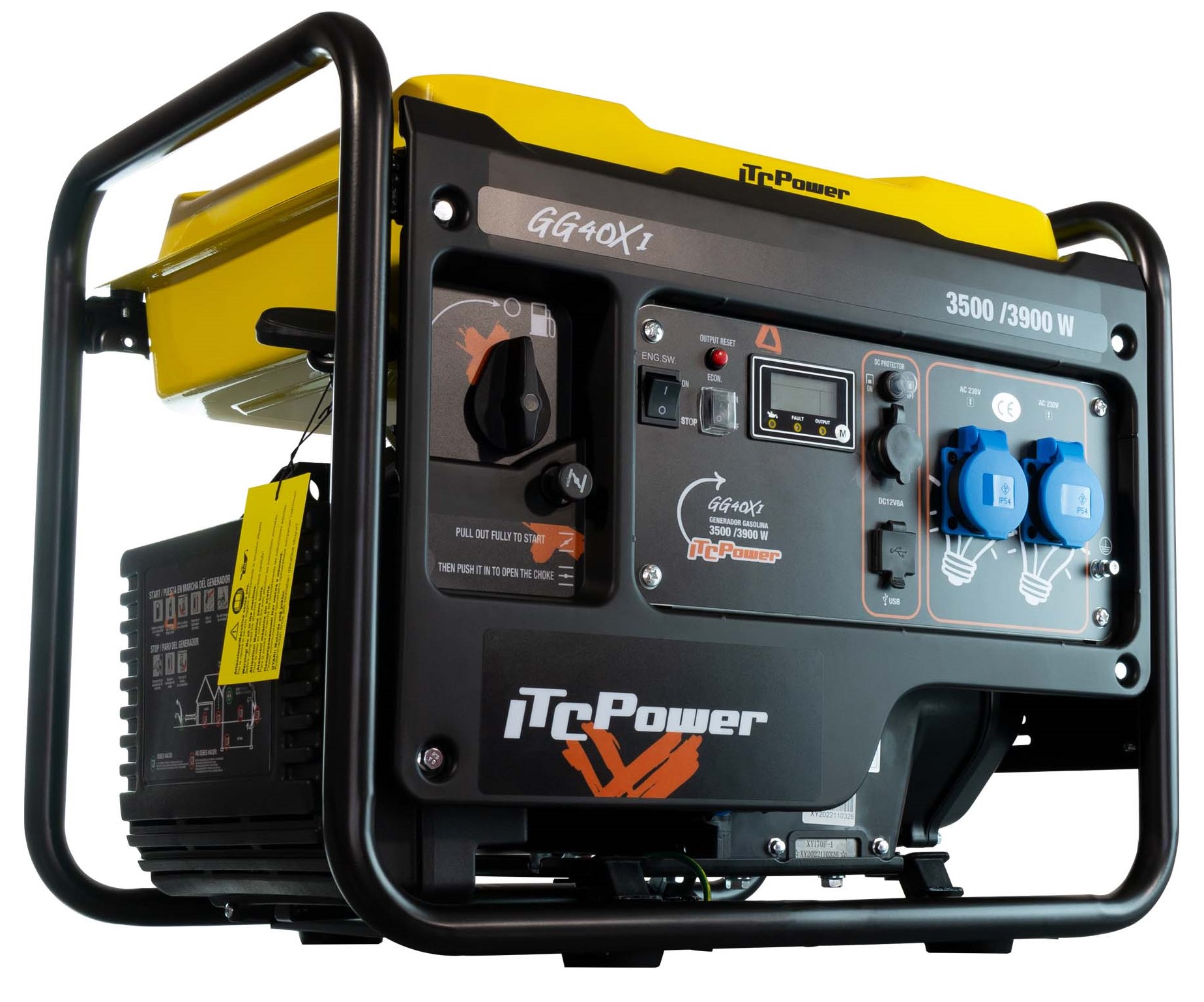 ITC POWER Inverter 3900 Watt Benzin GG40XI Stromaggregat ITC POWER Inverter 3900 Watt Benzin GG40XI Stromaggregat