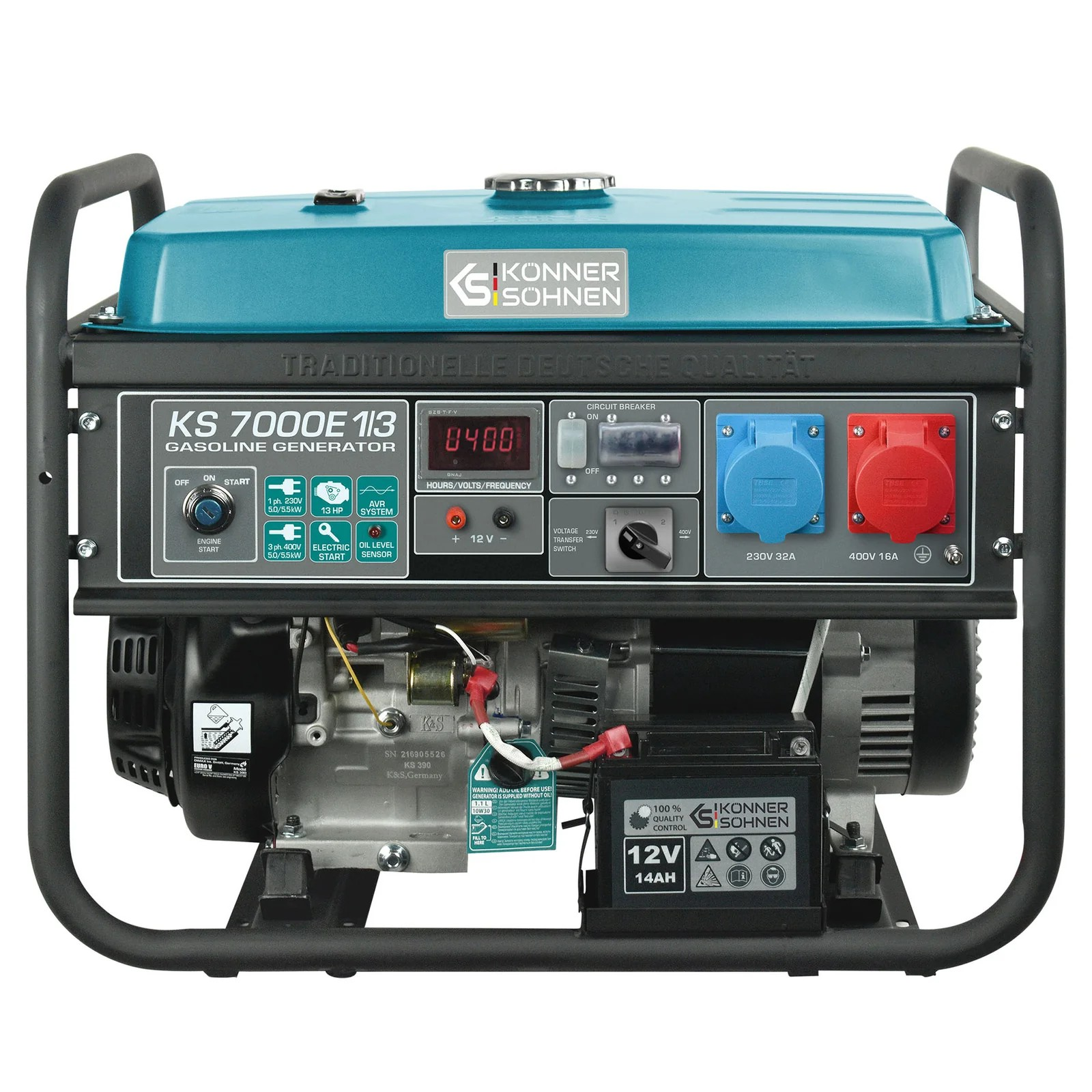 K&S 5500 Watt Benzin Generator Stromaggregat  KS7000E 1/3 mit VTS-System