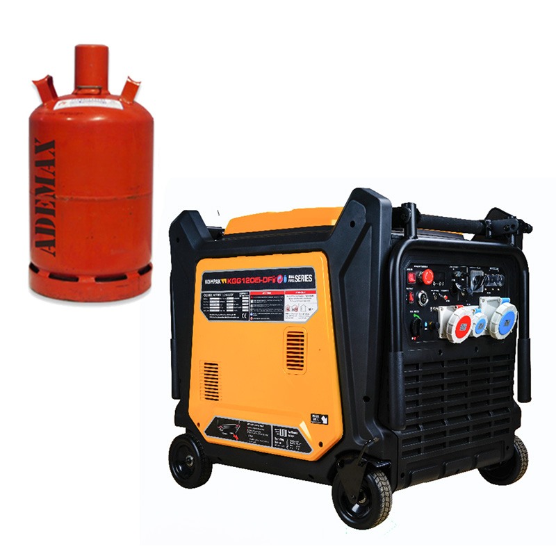 16 kVA 400 V Gas & Benzin KGG120Ei-DF Inverter Stromaggregat Kompak 16 kVA 400 V Gas & Benzin KGG120Ei-DF Inverter Stromaggregat Kompak