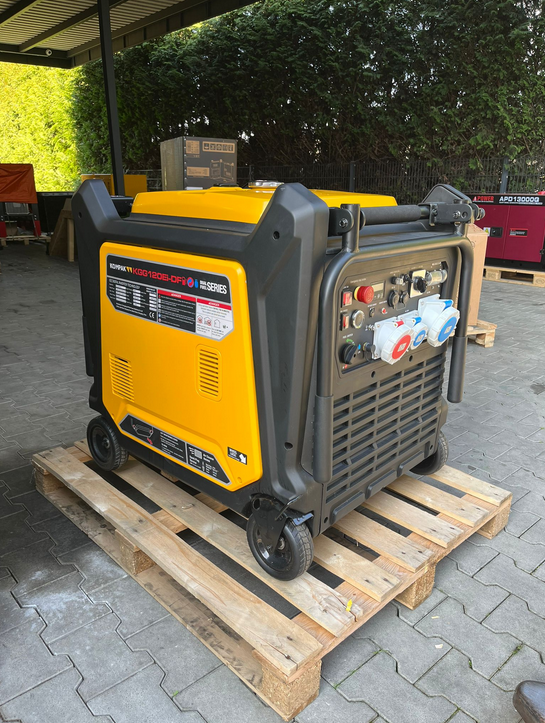 [OUTLET#584] 16 kVA 400 V Gas & Benzin KGG120Ei-DF Inverter Stromaggregat Kompak