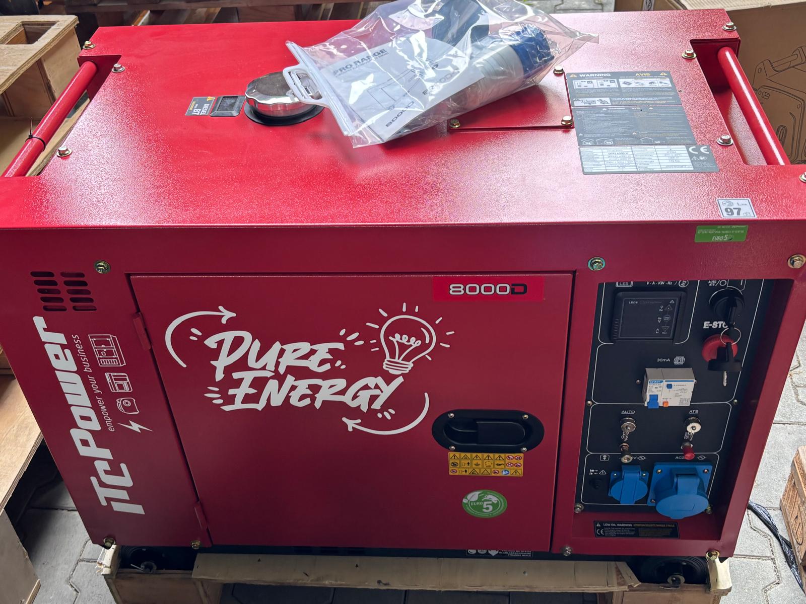 [OUTLET#628] ITC POWER Stromerzeuger Stromaggregat Diesel 6300 Watt 8000D