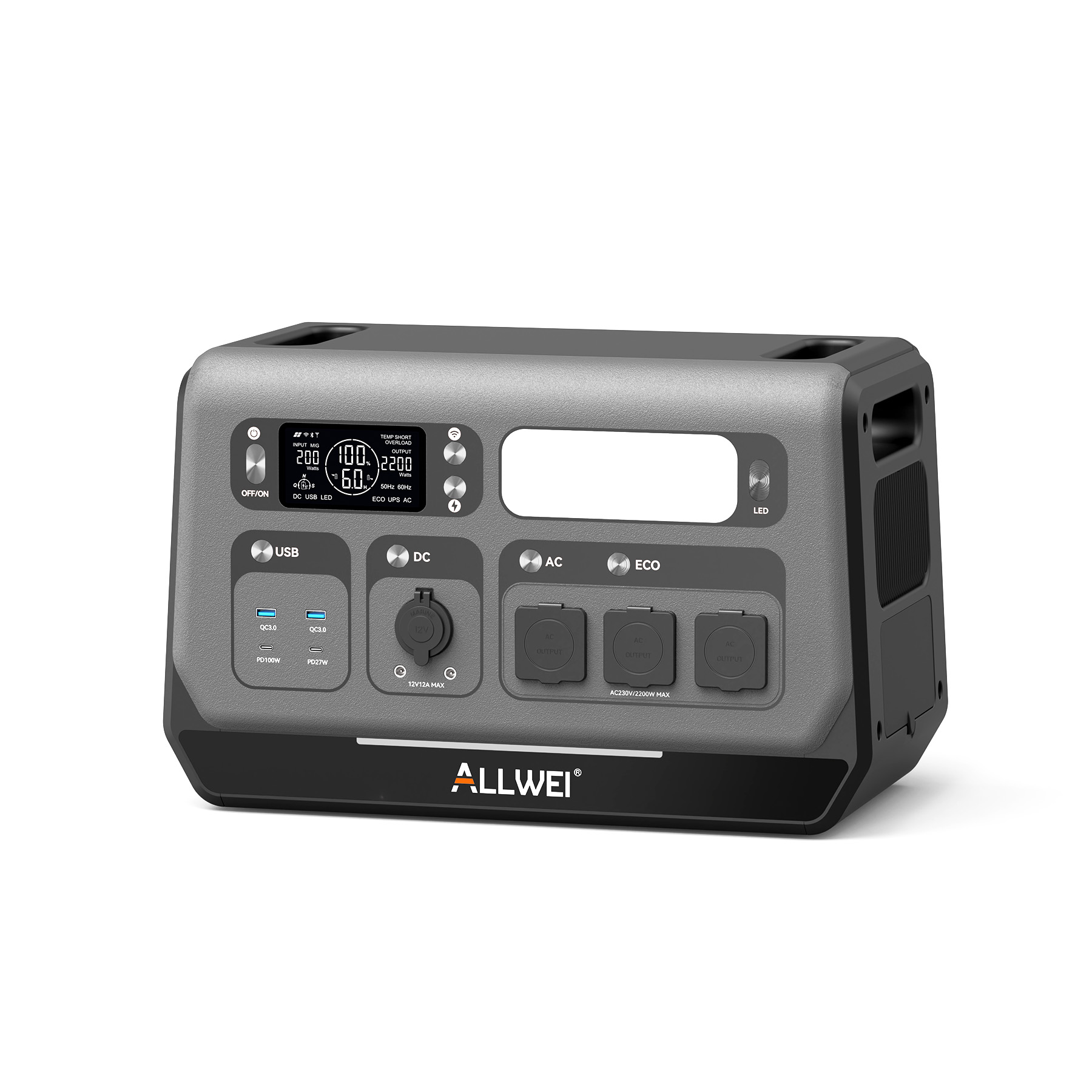 ALLWEI PPS2400 Pro | 2048Wh / 2200W | Balkonkraftwerk mit Speicher