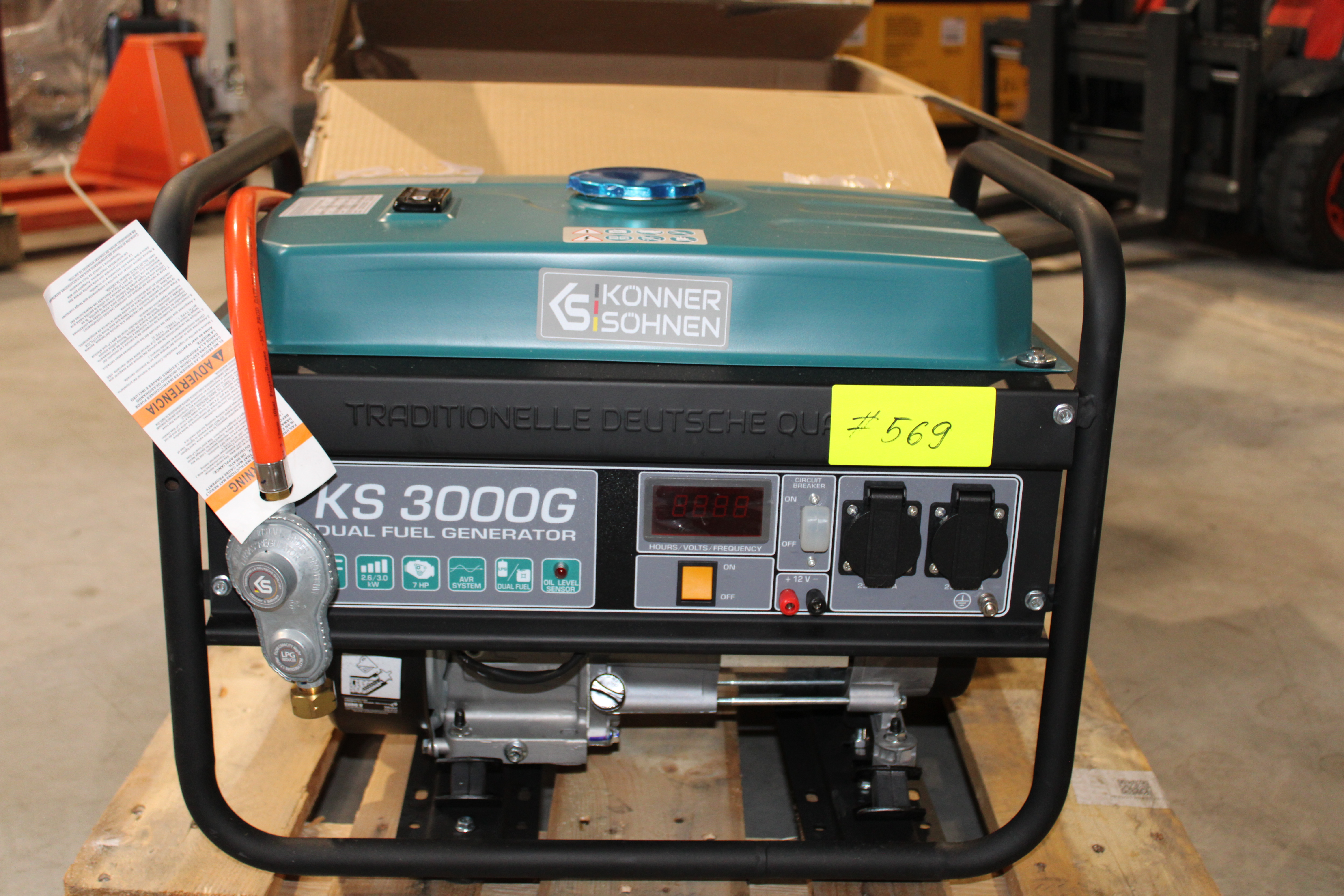 [OUTLET#569] K&S Gas- und Benzin-Stromaggregat 3.000 Watt KS3000G Dual Fuel