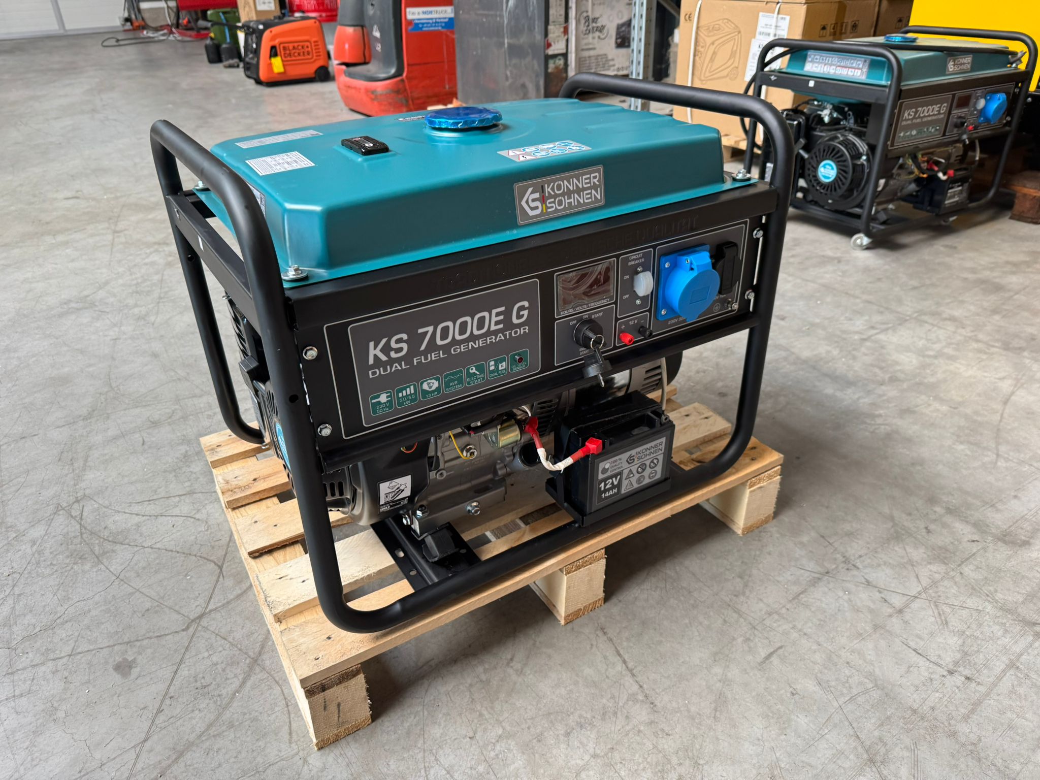 [OUTLET#474] K&S Gas- und Benzin-Stromaggregat 5.500 Watt KS7000EG Dual Fuel