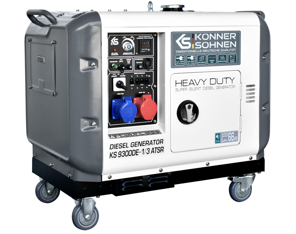 K&S 7,5 KW Diesel KS9300DE-1/3 ATSR (Euro V) Stromaggregat