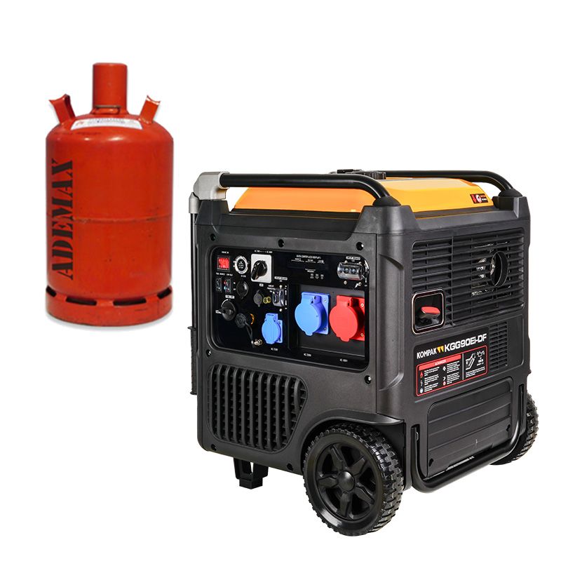11 kVA 400 V Gas & Benzin KGG90Ei-DF Inverter Stromaggregat Kompak