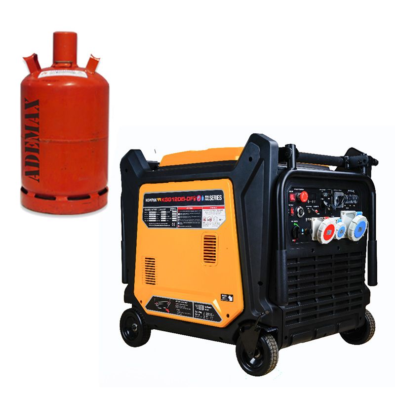 16 kVA 400 V Gas & Benzin KGG120Ei-DF Inverter Stromaggregat Kompak